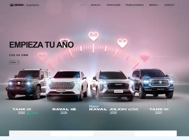 Paginas Web Sitio Web GWM Angelopolis